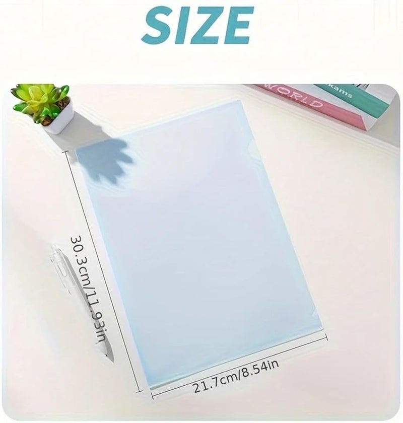 Pink Clear Folders 40pcs Acrylic L Shaped File Envelopes For A4 Documents Sturdy Office Organization - Image 4